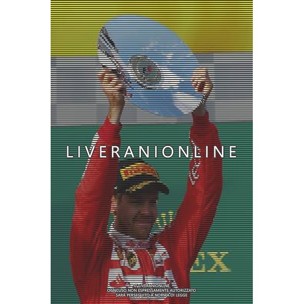 3rd place Sebastian Vettel (GER) Scuderia Ferrari. 20.03.2016. Formula 1 World Championship, Rd 1, Australian Grand Prix, Albert Park, Melbourne, Australia, Race Day. - www.xpbimages.com, EMail: requests@xpbimages.com - copy of publication required for printed pictures. Every used picture is fee-liable. Â© Copyright: Batchelor / XPB Images/Agenzia Aldo Liverani s.a.s./ONLY ITALY/EDITORIAL USE ONLY
