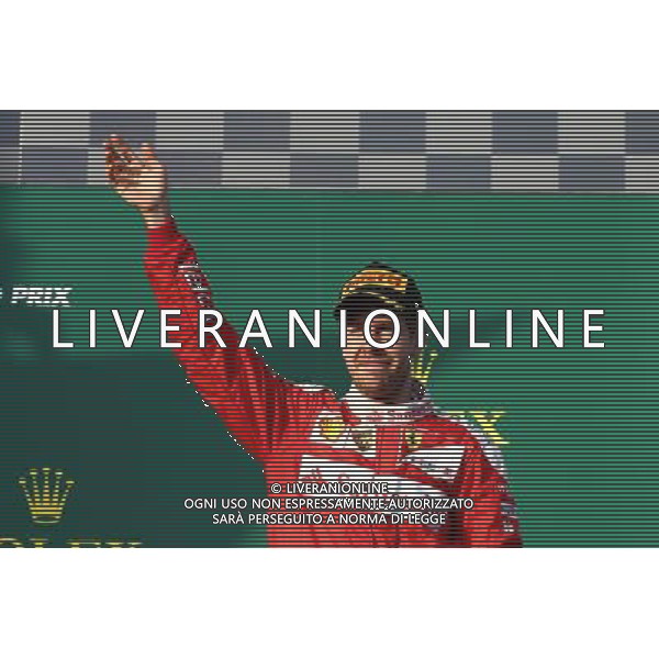 3rd place Sebastian Vettel (GER) Scuderia Ferrari. 20.03.2016. Formula 1 World Championship, Rd 1, Australian Grand Prix, Albert Park, Melbourne, Australia, Race Day. - www.xpbimages.com, EMail: requests@xpbimages.com - copy of publication required for printed pictures. Every used picture is fee-liable. Â© Copyright: Batchelor / XPB Images/Agenzia Aldo Liverani s.a.s./ONLY ITALY/EDITORIAL USE ONLY