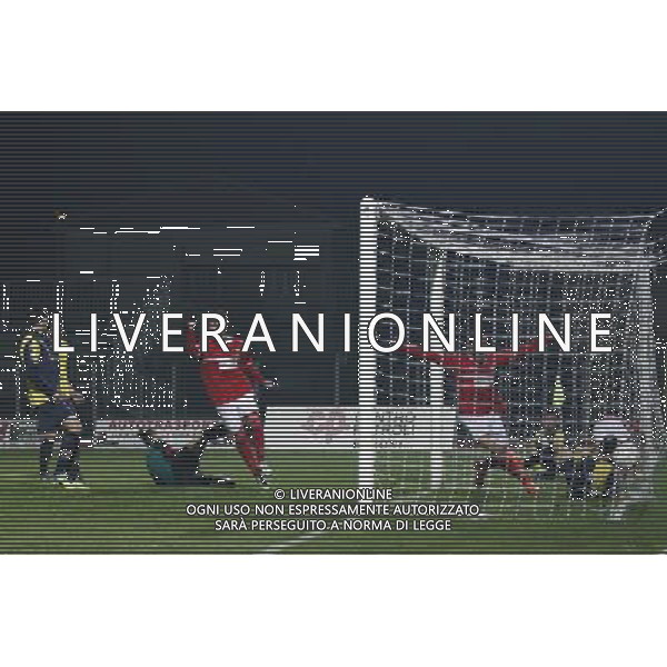 SANTARCANGELO vs ANCONA, Campionato di Calcio Lega Pro, Girone B, 27Âª giornata, 19/03/2016. nella foto: IL GOAL DELL\'ANCONA, Â©Claudio Zamagni/ Agenzia Aldo Liverani s.a.s.