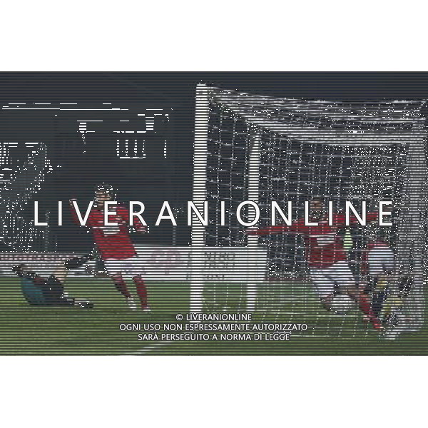 SANTARCANGELO vs ANCONA, Campionato di Calcio Lega Pro, Girone B, 27Âª giornata, 19/03/2016. nella foto: IL GOAL DELL\'ANCONA, Â©Claudio Zamagni/ Agenzia Aldo Liverani s.a.s.