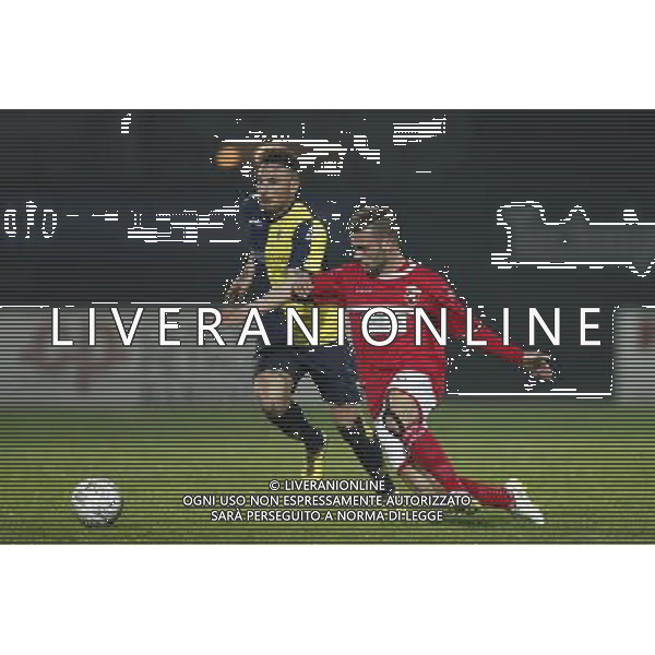 SANTARCANGELO vs ANCONA, Campionato di Calcio Lega Pro, Girone B, 27Âª giornata, 19/03/2016. nella foto: LUCA PARODI, MARCO GUIDONE, Â©Claudio Zamagni/ Agenzia Aldo Liverani s.a.s.