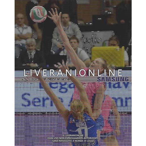 Lega Pallavolo Serie A Femminile-Finali Coppa Italia 2016-Semifinale Ravenna - 19.03.2016 Metalleghe Sanitars Montichiari-Nordmeccanica Piacenza Nella Foto:Christina Bauer /Ph.Vitez-Ag. Aldo Liverani