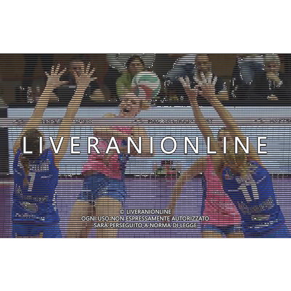 Lega Pallavolo Serie A Femminile-Finali Coppa Italia 2016-Semifinale Ravenna - 19.03.2016 Metalleghe Sanitars Montichiari-Nordmeccanica Piacenza Nella Foto:Christina Bauer /Ph.Vitez-Ag. Aldo Liverani
