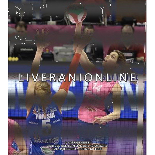 Lega Pallavolo Serie A Femminile-Finali Coppa Italia 2016-Semifinale Ravenna - 19.03.2016 Metalleghe Sanitars Montichiari-Nordmeccanica Piacenza Nella Foto:Floortje Meijners /Ph.Vitez-Ag. Aldo Liverani