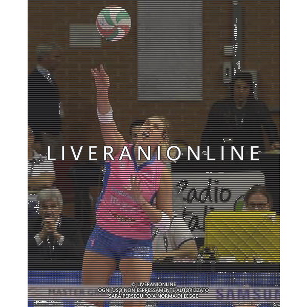 Lega Pallavolo Serie A Femminile-Finali Coppa Italia 2016-Semifinale Ravenna - 19.03.2016 Metalleghe Sanitars Montichiari-Nordmeccanica Piacenza Nella Foto:Indre Sorokaite /Ph.Vitez-Ag. Aldo Liverani