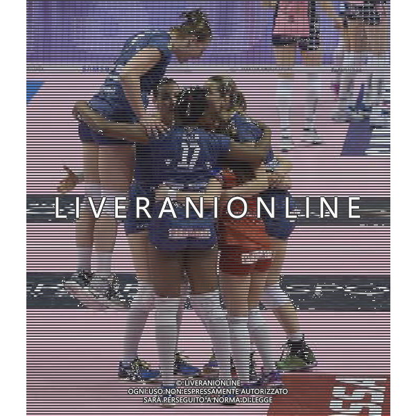 Lega Pallavolo Serie A Femminile-Finali Coppa Italia 2016-Semifinale Ravenna - 19.03.2016 Pomi\' Casalmaggiore-Foppapedretti Bergamo Nella Foto:Un\'esultanza della Foppapedretti Bergamo /Ph.Vitez-Ag. Aldo Liverani