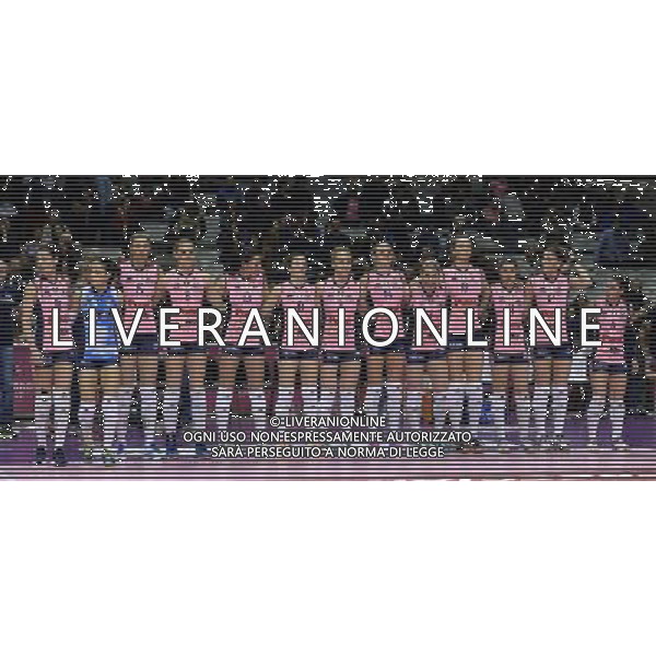 Lega Pallavolo Serie A Femminile-Finali Coppa Italia 2016-Semifinale Ravenna - 19.03.2016 Pomi\' Casalmaggiore-Foppapedretti Bergamo Nella Foto:La squadra della Pomi\' Casalmaggiore /Ph.Vitez-Ag. Aldo Liverani