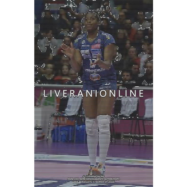 Lega Pallavolo Serie A Femminile-Finali Coppa Italia 2016-Semifinale Ravenna - 19.03.2016 Pomi\' Casalmaggiore-Foppapedretti Bergamo Nella Foto:Miriam Sylla /Ph.Vitez-Ag. Aldo Liverani