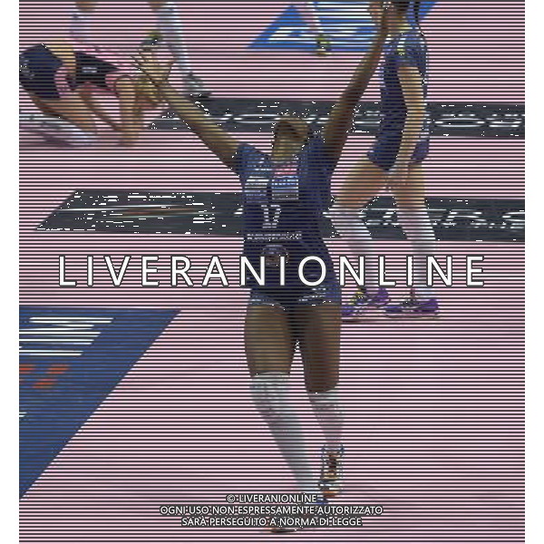 Lega Pallavolo Serie A Femminile-Finali Coppa Italia 2016-Semifinale Ravenna - 19.03.2016 Pomi\' Casalmaggiore-Foppapedretti Bergamo Nella Foto:Miriam Sylla /Ph.Vitez-Ag. Aldo Liverani
