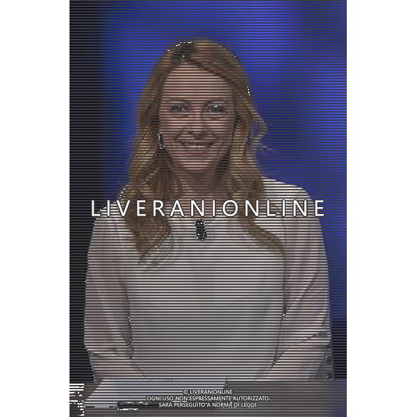 Trasmissione TV \' In mezz\'ora \' Roma - 20.03.2016 - Studi Rai Teulada - nella foto: Giorgia Meloni / Ph. Corradetti - Ag. Aldo Liverani sas