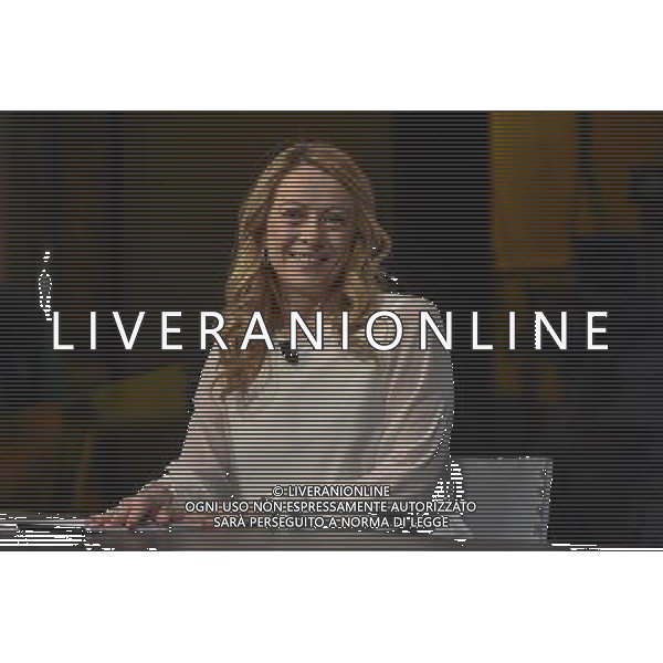 Trasmissione TV \' In mezz\'ora \' Roma - 20.03.2016 - Studi Rai Teulada - nella foto: Giorgia Meloni / Ph. Corradetti - Ag. Aldo Liverani sas