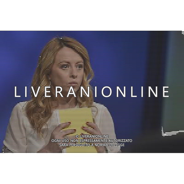 Trasmissione TV \' In mezz\'ora \' Roma - 20.03.2016 - Studi Rai Teulada - nella foto: Giorgia Meloni / Ph. Corradetti - Ag. Aldo Liverani sas