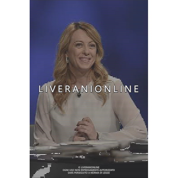 Trasmissione TV \' In mezz\'ora \' Roma - 20.03.2016 - Studi Rai Teulada - nella foto: Giorgia Meloni / Ph. Corradetti - Ag. Aldo Liverani sas