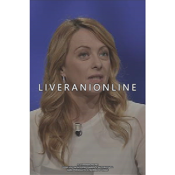 Trasmissione TV \' In mezz\'ora \' Roma - 20.03.2016 - Studi Rai Teulada - nella foto: Giorgia Meloni / Ph. Corradetti - Ag. Aldo Liverani sas