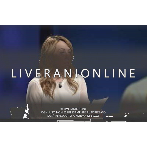 Trasmissione TV \' In mezz\'ora \' Roma - 20.03.2016 - Studi Rai Teulada - nella foto: Giorgia Meloni / Ph. Corradetti - Ag. Aldo Liverani sas