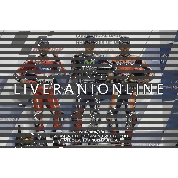 20.03.2016. Losail, Qatar. Gara Motogp. Andrea Dovizioso, Jorge Lorenzo, Marc Marquez© G.Piazzolla AG ALDO LIVERANI SAS