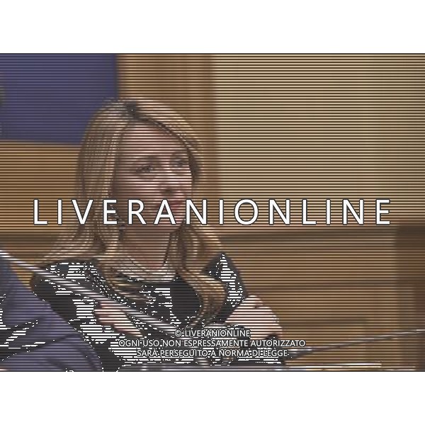 ROMA 21-03-2016 CAMERA DEI DEPUTATI CONFERENZA STAMPA GIORGIA MELONI E MATTEO SALVINI INTERROTTA PER LA MORTE DEGLI STUDENTI ITALIANI ERASMUS IN SPAGNA IN UN INCIDENTE STRADALE NELLA FOTO GIORGIA MELONI FOTO FABRIZIO CORRADETTI-AG ALDO LIVERANI SAS