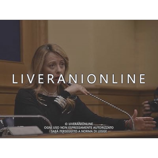 ROMA 21-03-2016 CAMERA DEI DEPUTATI CONFERENZA STAMPA GIORGIA MELONI E MATTEO SALVINI INTERROTTA PER LA MORTE DEGLI STUDENTI ITALIANI ERASMUS IN SPAGNA IN UN INCIDENTE STRADALE NELLA FOTO GIORGIA MELONI FOTO FABRIZIO CORRADETTI-AG ALDO LIVERANI SAS