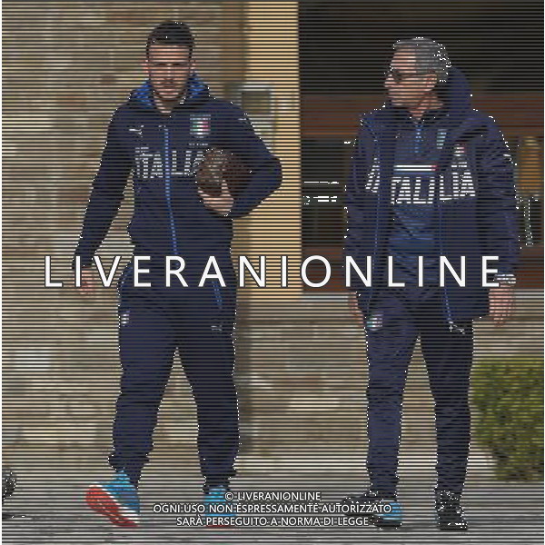 Raduno Nazionale Italiana Firenze - 21.03.2016 Allenamento Nella Foto:florenzi con il dottor castellacci /Ph.Vitez-Ag. Aldo Liverani