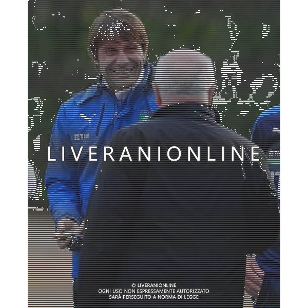 Raduno Nazionale Italiana Firenze - 21.03.2016 Allenamento Nella Foto:tavecchio e conte /Ph.Vitez-Ag. Aldo Liverani