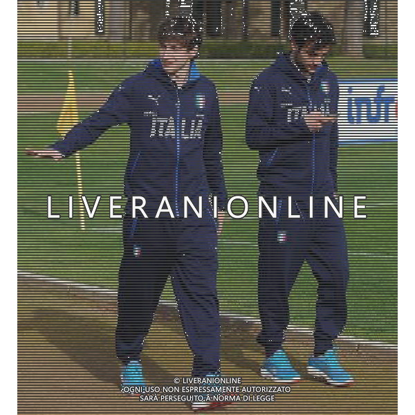 Raduno Nazionale Italiana Firenze - 21.03.2016 Allenamento Nella Foto:Matteo Darmian-Marco Parolo /Ph.Vitez-Ag. Aldo Liverani