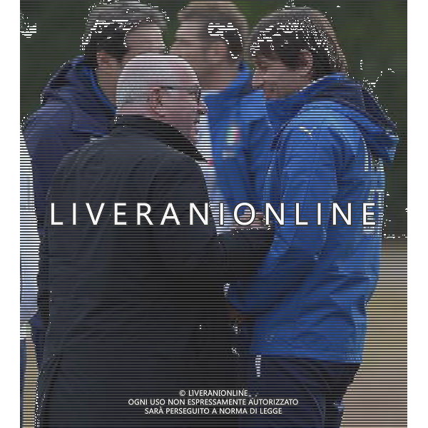 Raduno Nazionale Italiana Firenze - 21.03.2016 Allenamento Nella Foto:Carlo Tavecchio-Antonio Conte /Ph.Vitez-Ag. Aldo Liverani