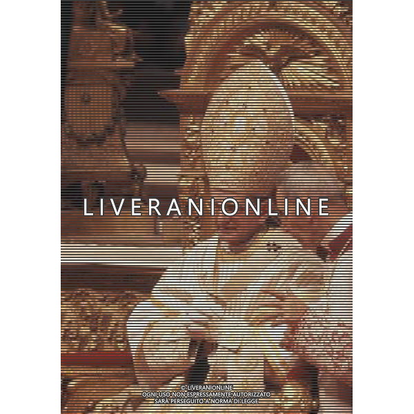 Giovanni Battista Montini, Sua Santita\' Papa Paolo VI ( 262mo vescovo di Roma e papa della Chiesa Cattolica, primate d\'Italia e 4Âº sovrano dello Stato della Citta\' del Vaticano a partire dal 21 giugno 1963 fino alla sua morte avvenuta il 6 agosto 1978 ) - Retrospettiva Â©ARCHIVIO / AGENZIA ALDO LIVERANI SAS - ITALY ONLY EDITORIAL USE ONLY