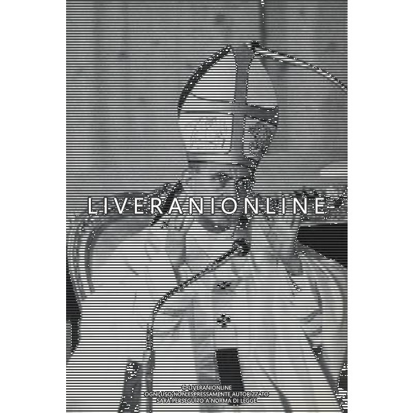 Giovanni Battista Montini, Sua Santita\' Papa Paolo VI ( 262mo vescovo di Roma e papa della Chiesa Cattolica, primate d\'Italia e 4Âº sovrano dello Stato della Citta\' del Vaticano a partire dal 21 giugno 1963 fino alla sua morte avvenuta il 6 agosto 1978 ) - Retrospettiva Â©ARCHIVIO / AGENZIA ALDO LIVERANI SAS - ITALY ONLY EDITORIAL USE ONLY