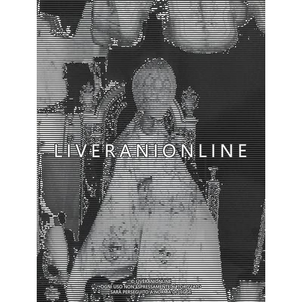 Giovanni Battista Montini, Sua Santita\' Papa Paolo VI ( 262mo vescovo di Roma e papa della Chiesa Cattolica, primate d\'Italia e 4Âº sovrano dello Stato della Citta\' del Vaticano a partire dal 21 giugno 1963 fino alla sua morte avvenuta il 6 agosto 1978 ) - Retrospettiva Â©ARCHIVIO / AGENZIA ALDO LIVERANI SAS - ITALY ONLY EDITORIAL USE ONLY