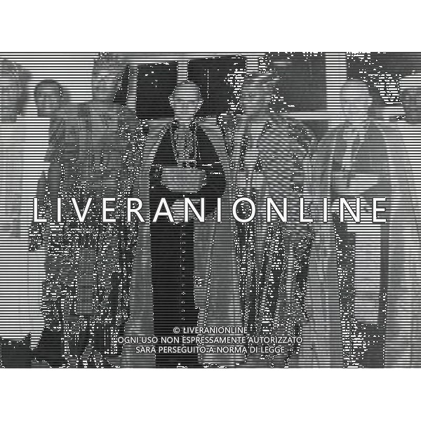 Giovanni Battista Montini, Sua Santita\' Papa Paolo VI ( 262mo vescovo di Roma e papa della Chiesa Cattolica, primate d\'Italia e 4¼ sovrano dello Stato della Citta\' del Vaticano a partire dal 21 giugno 1963 fino alla sua morte avvenuta il 6 agosto 1978 ) - Retrospettiva nella foto durante la sua visita in africa nel 1961 ©ARCHIVIO / AGENZIA ALDO LIVERANI SAS - ITALY ONLY EDITORIAL USE ONLY - ITALY ONLY EDITORIAL USE ONLY