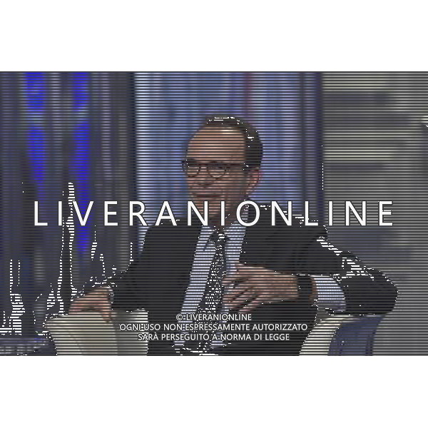 ROMA 22-03-2016 TRASMISSIONE TELEVISIVA PORTA A PORTA OSPITE STEFANO PARISI CANDIDATO SINDACO DI MILANO NELLA FOTO STEFANO PARISI FOTO FABRIZIO CORRADETTI-AG ALDO LIVERANI SAS