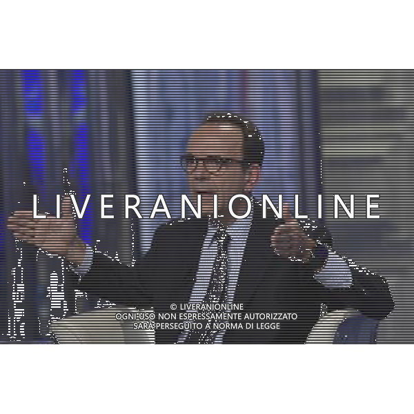 ROMA 22-03-2016 TRASMISSIONE TELEVISIVA PORTA A PORTA OSPITE STEFANO PARISI CANDIDATO SINDACO DI MILANO NELLA FOTO STEFANO PARISI FOTO FABRIZIO CORRADETTI-AG ALDO LIVERANI SAS