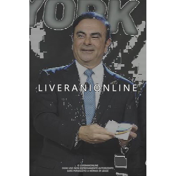 Carlos Ghosn auf der 116. New York International Auto Show im Javits Convention Center. New York, 23.03.2016 NOWY JORK TARGI MOTORYZACYJNE W NOWYM JORKU FOT. FUTURE IMAGE/NEWSPIX.PL POLAND, UK AND GERMANY OUT !!! --- Newspix.pl/ Agenzia Aldo Liverani Sas - ITALY ONLY EDITORIAL USE ONLY