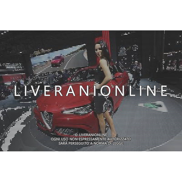 Alfa Romeo Giulia auf der 116. New York International Auto Show im Javits Convention Center. New York, 23.03.2016 NOWY JORK TARGI MOTORYZACYJNE W NOWYM JORKU FOT. FUTURE IMAGE/NEWSPIX.PL POLAND, UK AND GERMANY OUT !!! --- Newspix.pl/ Agenzia Aldo Liverani Sas - ITALY ONLY EDITORIAL USE ONLY