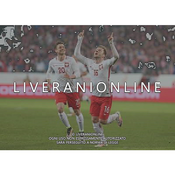 POZNAN 2016.03.23 SPORT PILKA NOZNA MIEDZYNARODOWY MECZ TOWARZYSKI POLSKA - SERBIA NZ. LUKASZ PISZCZEK JAKUB BLASZCZYKOWSKI RADOSC FOT. MICHAL CHWIEDUK / FOKUSMEDIA POZNAN 2016.03.23 SPORT FOOTBALL INTERNATIONAL FRIENDLY MATCH POLAND - SERBIA FOT. MICHAL CHWIEDUK / FOKUSMEDIA / NEWSPIX.PL --- Newspix.pl/ AGENZIA ALDO LIVERANI SAS - ITALY ONLY EDITORIAL USE ONLY - POLONIA - SERBIA PARTITA AMICHEVOLE INTERNAZIONALE A POZNAN 23/03/2016