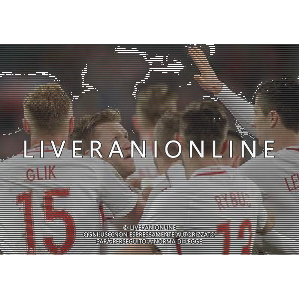 2016.03.23 , Poznan , INEA Stadion , Pilka nozna , Mecz towarzyski Polska - Serbia N/z Jakub Blaszczykowski gol bramka radosc, Robert Lewandowski Foto Rafal Oleksiewicz / PressFocus / NEWSPIX.PL --- Newspix.pl/ AGENZIA ALDO LIVERANI SAS - ITALY ONLY EDITORIAL USE ONLY - POLONIA - SERBIA PARTITA AMICHEVOLE INTERNAZIONALE A POZNAN 23/03/2016