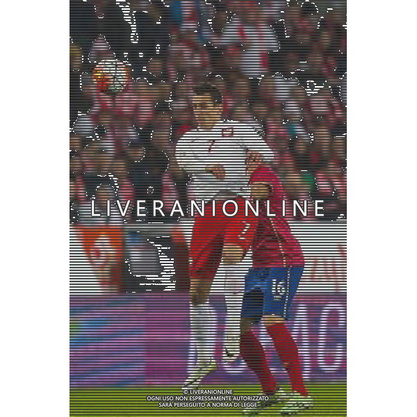 23.03.2016, Poznan, Pilka nozna,mecz towarzyski Polska - Serbia, Poland - Serbia friendly match , N Z ARKADIUSZ MILIK, LUKA MILIVOJEVIC , FOT. Adam Jastrzebowski / newspix.pl --- Newspix.pl/ AGENZIA ALDO LIVERANI SAS - ITALY ONLY EDITORIAL USE ONLY - POLONIA - SERBIA PARTITA AMICHEVOLE INTERNAZIONALE A POZNAN 23/03/2016
