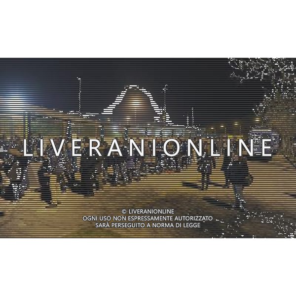 Amichevole Udine - 24.03.2016 Italia-Spagna Nella Foto: La coda di tifosi che si e\' formata per i controlli delle borse e zaini da parte degli steward e polizia con il metaldetector /Ph.Vitez-Ag. Aldo Liverani