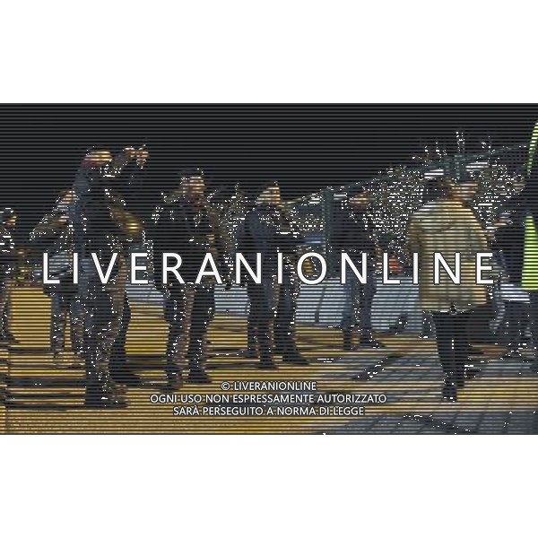 Amichevole Udine - 24.03.2016 Italia-Spagna Nella Foto: La coda di tifosi che si e\' formata per i controlli delle borse e zaini da parte degli steward e polizia con il metaldetector /Ph.Vitez-Ag. Aldo Liverani