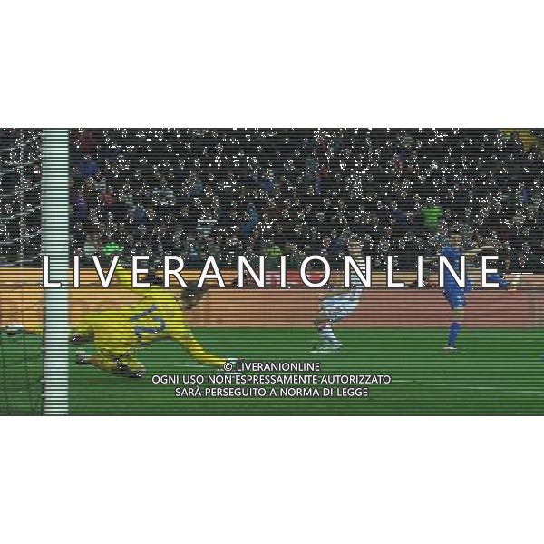 Amichevole Udine - 24.03.2016 Italia-Spagna Nella Foto:parata de gea su florenzi /Ph.Vitez-Ag. Aldo Liverani