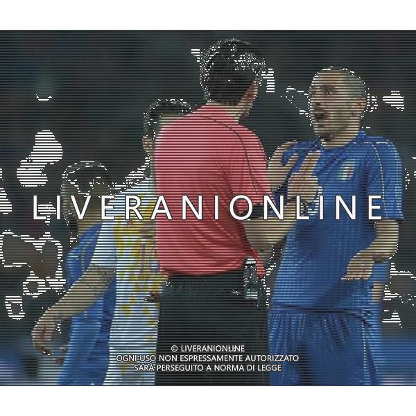 Amichevole Udine - 24.03.2016 Italia-Spagna Nella Foto:bonucci e l\'arbitro aytekin /Ph.Vitez-Ag. Aldo Liverani