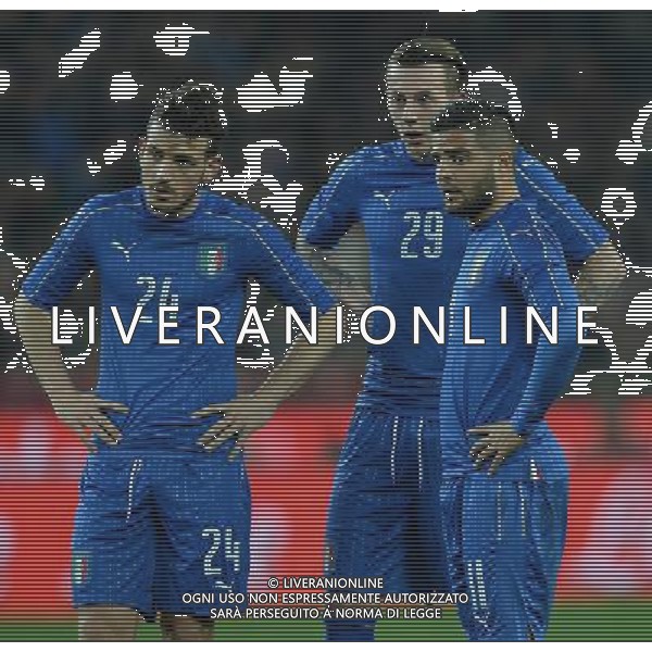Amichevole Udine - 24.03.2016 Italia-Spagna Nella Foto:florenzi bernardeschi insigne /Ph.Vitez-Ag. Aldo Liverani