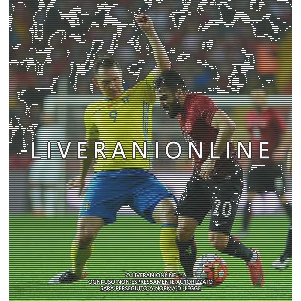 Friendly football match between Turkey and Sweden at Antalya Arena Stadium in Antalya , Turkey March 24, 2016. Pictured: Volkan Sen #20 of Turkey and Kim Kallstrom #9 of Sweden. MECZ TOWARZYSKI SEZON 2015/2016 PILKA NOZNA TURCJA vs SZWECJA FOT.SESKIM PHOTO/NEWSPIX.PL POLAND, TURKEY, GERMANY, AUSTRIA AND UK OUT !!! --- Newspix.pl AG ALDO LIVERANI SAS ONLY ITALY *** Local Caption *** www.newspix.pl mail us: info@newspix.pl call us: 0048 022 23 22 222 --- Polish Picture Agency by Ringier Axel Springer Poland