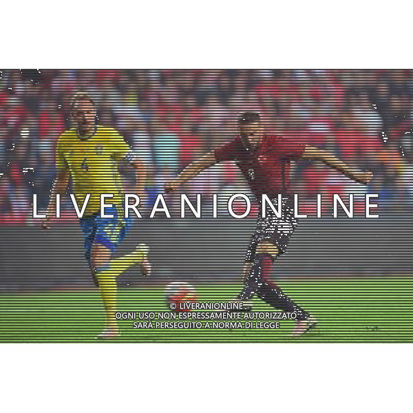 Friendly football match between Turkey and Sweden at Antalya Arena Stadium in Antalya , Turkey March 24, 2016. Pictured: Cenk Tosun (R) of Turkey and Andreas Granqvist #4 of Sweden. MECZ TOWARZYSKI SEZON 2015/2016 PILKA NOZNA TURCJA vs SZWECJA FOT.SESKIM PHOTO/NEWSPIX.PL POLAND, TURKEY, GERMANY, AUSTRIA AND UK OUT !!! --- Newspix.pl AG ALDO LIVERANI SAS ONLY ITALY *** Local Caption *** www.newspix.pl mail us: info@newspix.pl call us: 0048 022 23 22 222 --- Polish Picture Agency by Ringier Axel Springer Poland