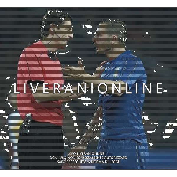 Amichevole Udine - 24.03.2016 Italia-Spagna Nella Foto:Leonardo Bonucci-Deniz Aytekin /Ph.Vitez-Ag. Aldo Liverani