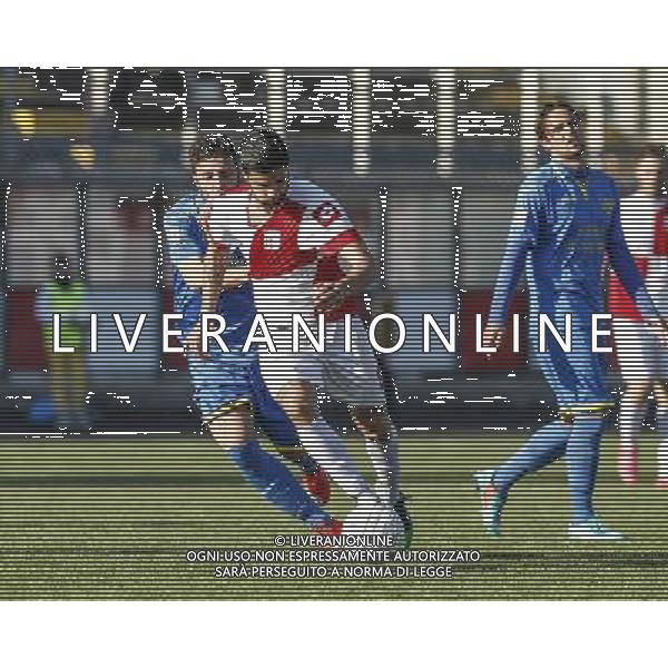 RIMINI vs CARRARESE, Campionato di Calcio Lega Pro, Girone B, 28» giornata, 24/03/2016, nella foto: BERARDOCCO LUCA, DI MOLFETTA DAVIDE, ©Claudio Zamagni/ Agenzia Aldo Liverani s.a.s.