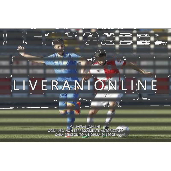 RIMINI vs CARRARESE, Campionato di Calcio Lega Pro, Girone B, 28» giornata, 24/03/2016, nella foto: BERARDOCCO LUCA, DI MOLFETTA DAVIDE, ©Claudio Zamagni/ Agenzia Aldo Liverani s.a.s.