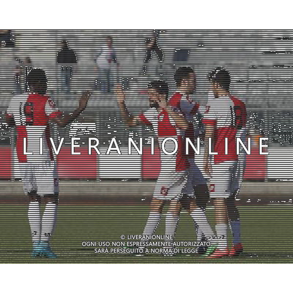 RIMINI vs CARRARESE, Campionato di Calcio Lega Pro, Girone B, 28» giornata, 24/03/2016, nella foto: L\'ESULTANZA DEL RIMINI, ©Claudio Zamagni/ Agenzia Aldo Liverani s.a.s.