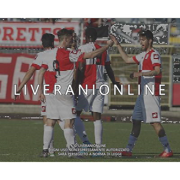 RIMINI vs CARRARESE, Campionato di Calcio Lega Pro, Girone B, 28» giornata, 24/03/2016, nella foto: L\'ESULTANZA DEL RIMINI, ©Claudio Zamagni/ Agenzia Aldo Liverani s.a.s.