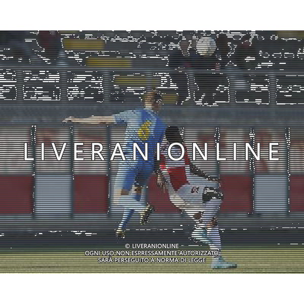 RIMINI vs CARRARESE, Campionato di Calcio Lega Pro, Girone B, 28» giornata, 24/03/2016, nella foto: MASSONI, FALL AMETH, ©Claudio Zamagni/ Agenzia Aldo Liverani s.a.s.